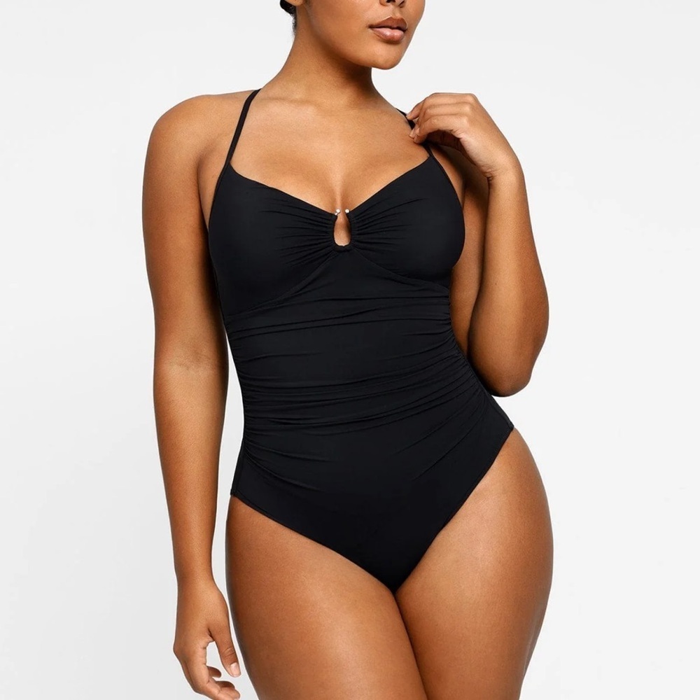 SHAPELLX  Smart Sculpt U-Ring Cut Out Shaping Swimsuit